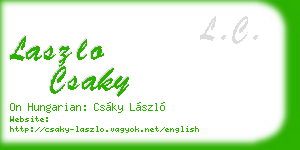 laszlo csaky business card