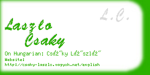 laszlo csaky business card